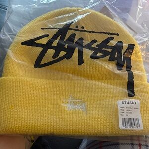 Stussy Bright Yellow Knit Beanie